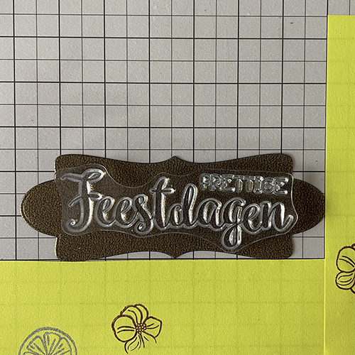 Stempel met transparante inkt de afbeelding.